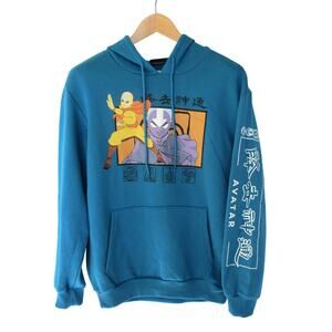 Nickelodeon Avatar - The Last Airbender Hooded Sweatshirt Hoodie Blue Men's M